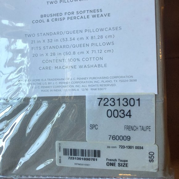 jcpenney Bedding Nwt Jcpenney 30tc Cotton Pillowcases Set Of 2
